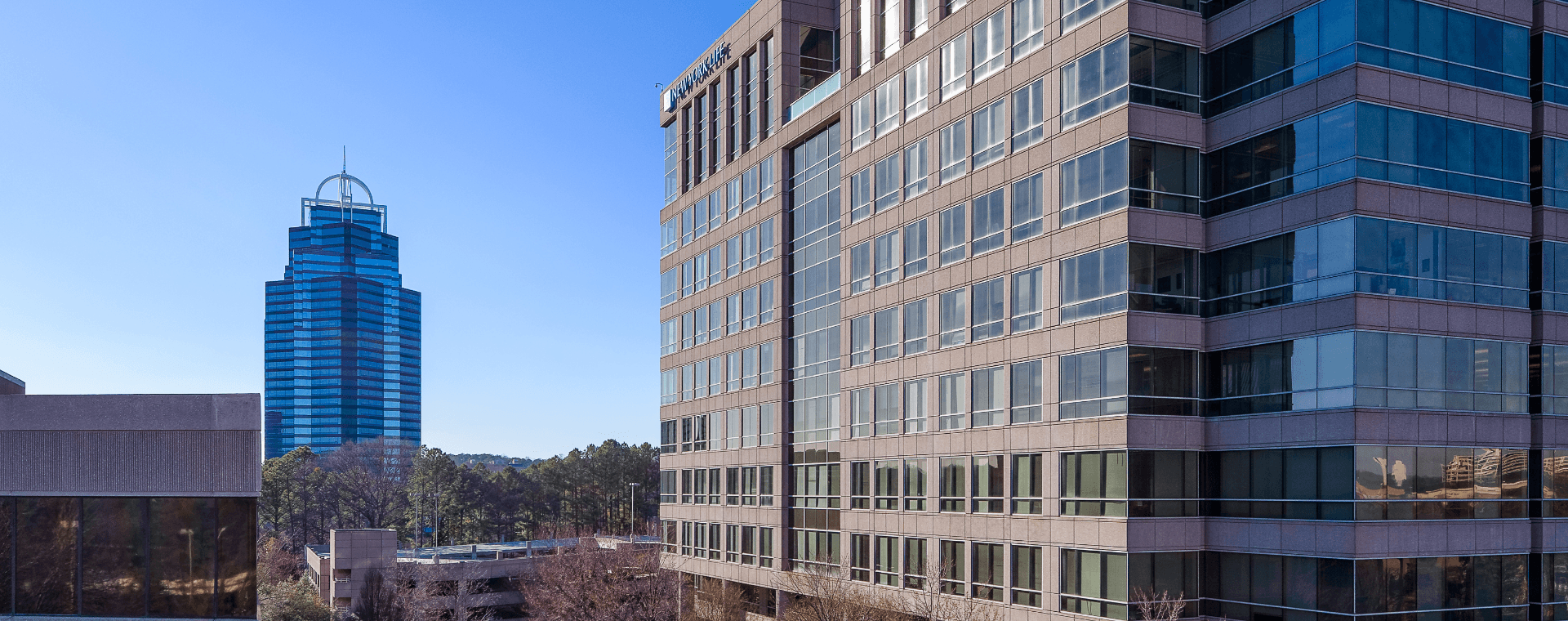 Concourse tower across from Palisades office park